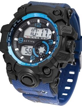 Activa by Invicta Endurance X Digital Sport Watch in Black and Blue 54.5mm